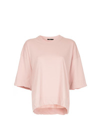 Женская розовая футболка с круглым вырезом от Bassike