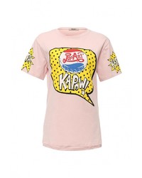 Женская розовая футболка с круглым вырезом от Besh