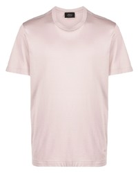 Мужская розовая футболка с круглым вырезом от Brioni