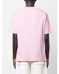 Мужская розовая футболка с круглым вырезом от President’S