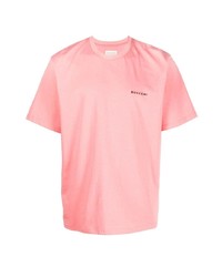 Мужская розовая футболка с круглым вырезом от Buscemi