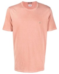 Мужская розовая футболка с круглым вырезом от C.P. Company