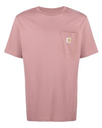 Мужская розовая футболка с круглым вырезом от Carhartt WIP