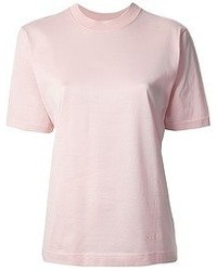 Женская розовая футболка с круглым вырезом от Celine