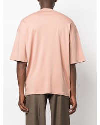 Мужская розовая футболка с круглым вырезом от Costumein