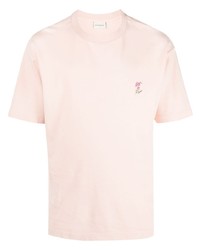 Мужская розовая футболка с круглым вырезом от Drôle De Monsieur