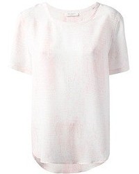 Женская розовая футболка с круглым вырезом от Equipment
