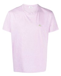 Мужская розовая футболка с круглым вырезом от Etro
