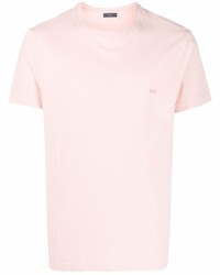 Мужская розовая футболка с круглым вырезом от Fay