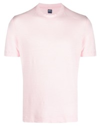 Мужская розовая футболка с круглым вырезом от Fedeli