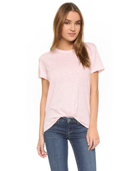 Женская розовая футболка с круглым вырезом от Feel The Piece