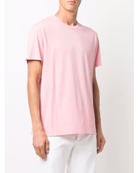 Мужская розовая футболка с круглым вырезом от Alexander McQueen