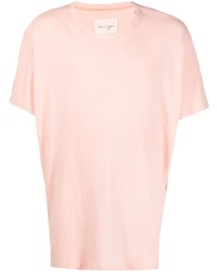 Мужская розовая футболка с круглым вырезом от Greg Lauren