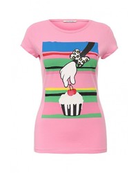 Женская розовая футболка с круглым вырезом от Iceberg