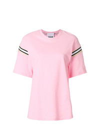 Женская розовая футболка с круглым вырезом от Koché