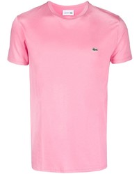 Мужская розовая футболка с круглым вырезом от Lacoste