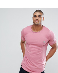 Мужская розовая футболка с круглым вырезом от Le Breve