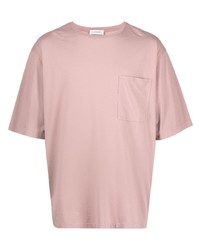 Мужская розовая футболка с круглым вырезом от Lemaire