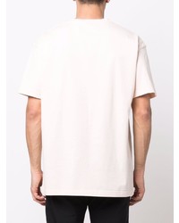 Мужская розовая футболка с круглым вырезом от Moncler