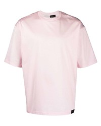 Мужская розовая футболка с круглым вырезом от Low Brand