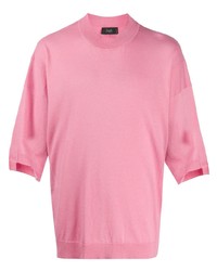 Мужская розовая футболка с круглым вырезом от Maison Flaneur