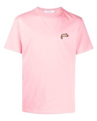 Мужская розовая футболка с круглым вырезом от MAISON KITSUNÉ