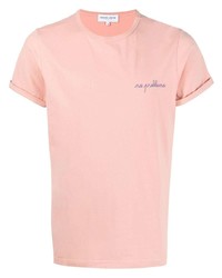 Мужская розовая футболка с круглым вырезом от Maison Labiche