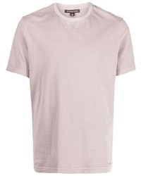 Мужская розовая футболка с круглым вырезом от Michael Kors Collection