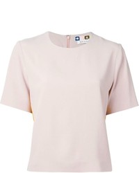 Женская розовая футболка с круглым вырезом от MSGM