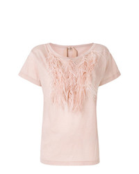 Женская розовая футболка с круглым вырезом от N°21