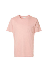 Мужская розовая футболка с круглым вырезом от Oliver Spencer