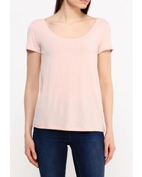Женская розовая футболка с круглым вырезом от Only