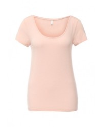 Женская розовая футболка с круглым вырезом от Only