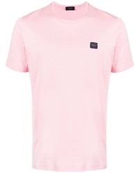 Мужская розовая футболка с круглым вырезом от Paul & Shark