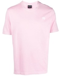 Мужская розовая футболка с круглым вырезом от Paul & Shark