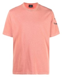 Мужская розовая футболка с круглым вырезом от Paul Smith