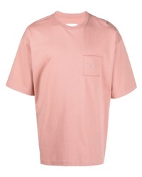 Мужская розовая футболка с круглым вырезом от Philippe Model Paris
