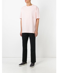 Мужская розовая футболка с круглым вырезом от Raf Simons