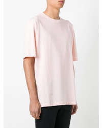 Мужская розовая футболка с круглым вырезом от Raf Simons