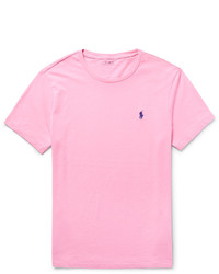 Мужская розовая футболка с круглым вырезом от Polo Ralph Lauren