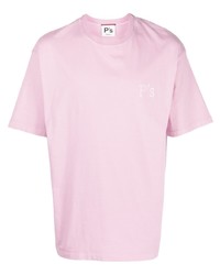 Мужская розовая футболка с круглым вырезом от President’S