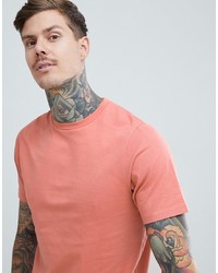 Мужская розовая футболка с круглым вырезом от Pull&Bear