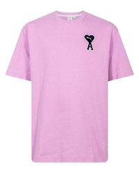 Мужская розовая футболка с круглым вырезом от Puma