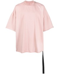 Мужская розовая футболка с круглым вырезом от Rick Owens DRKSHDW