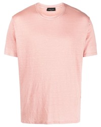 Мужская розовая футболка с круглым вырезом от Roberto Collina