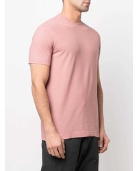 Мужская розовая футболка с круглым вырезом от Zanone
