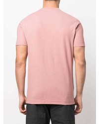 Мужская розовая футболка с круглым вырезом от Zanone