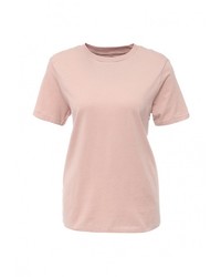 Женская розовая футболка с круглым вырезом от Selected Femme