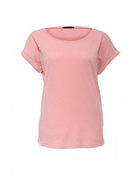 Женская розовая футболка с круглым вырезом от Sisley
