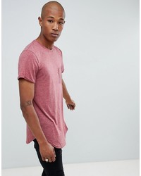 Мужская розовая футболка с круглым вырезом от Sixth June